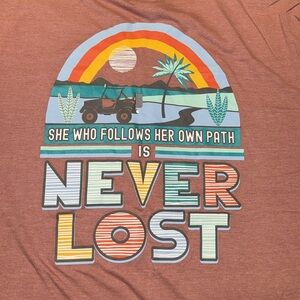 JADELYNN BROOKE Comfortable V-Neck T-Shirt in Coral Women’s XL